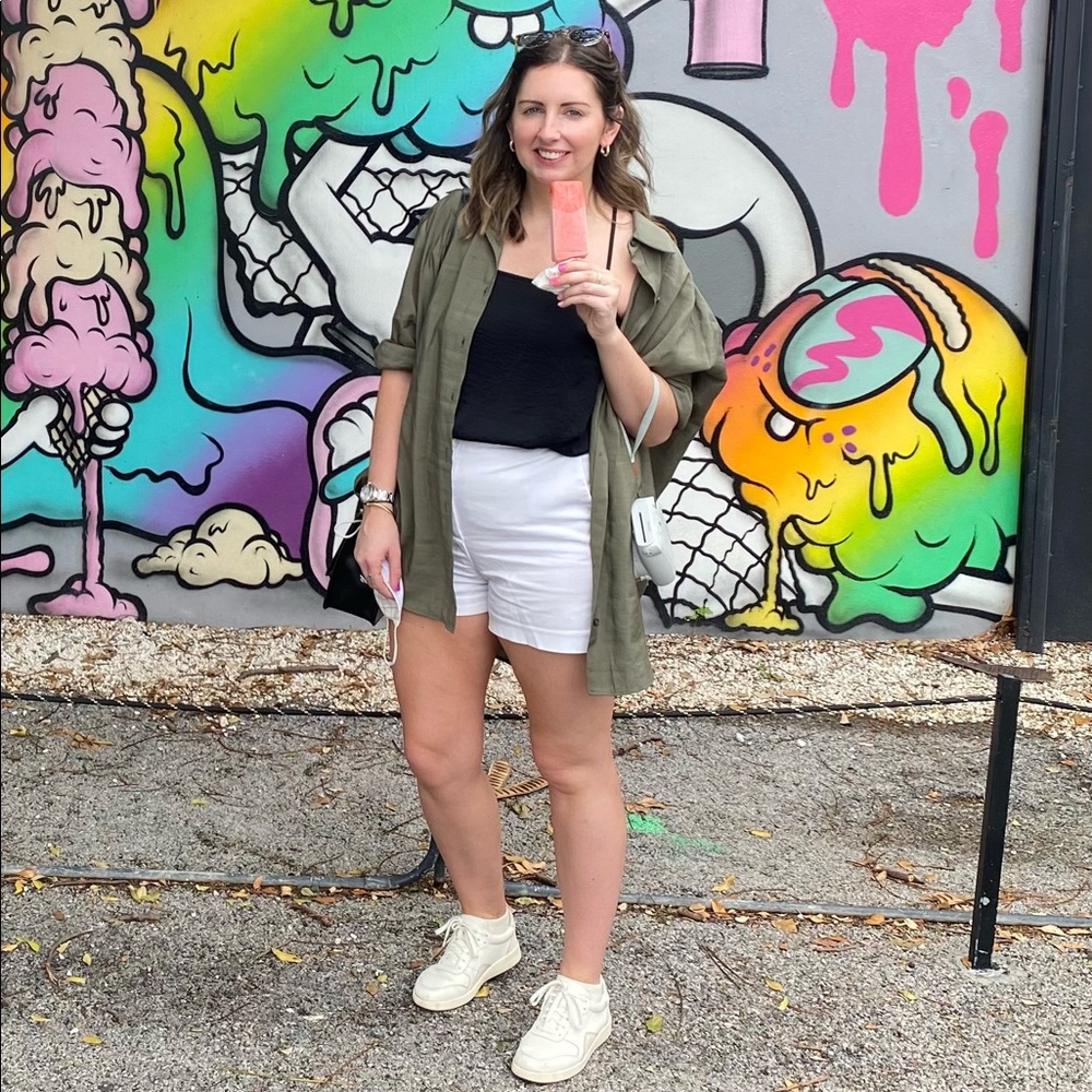 Green oversized Zara shirt